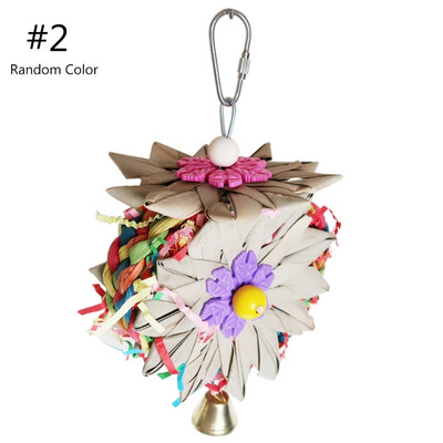 : Paukščių narvelio žaislas papūgoms Natūralių augalų paukščių krūminis Patikimas kramtomas žolės įkandimas Spalvingas papūgos žaislas paukščių smulkintuvui