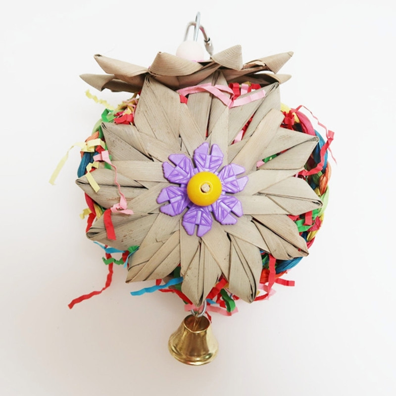 ： Paukščių narvelio žaislas papūgoms Natūralių augalų paukščių krūminis Patikimas kramtomas žolės įkandimas Spalvingas papūgos žaislas paukščių smulkintuvui