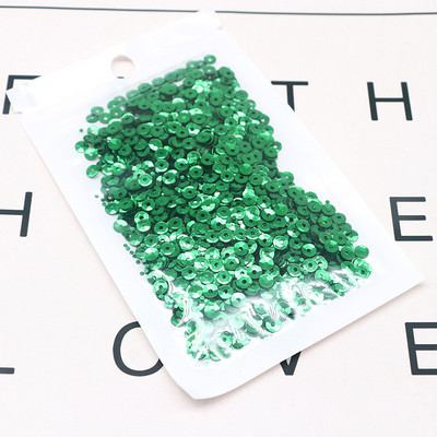 10g Daudzkrāsains vizulis, izliekts kauss, vaļīgs PVC, daudzizmēri, 4 mm, 5 mm vizulis, šūšana, kāzu amatniecība, apģērba aksesuāri, pērlītes