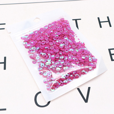 10g Daudzkrāsains vizulis, izliekts kauss, vaļīgs PVC, daudzizmēri, 4 mm, 5 mm vizulis, šūšana, kāzu amatniecība, apģērba aksesuāri, pērlītes