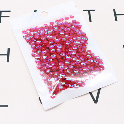 10g Daudzkrāsains vizulis, izliekts kauss, vaļīgs PVC, daudzizmēri, 4 mm, 5 mm vizulis, šūšana, kāzu amatniecība, apģērba aksesuāri, pērlītes