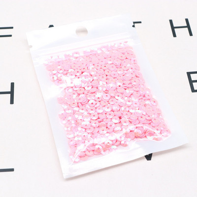 10g Daudzkrāsains vizulis, izliekts kauss, vaļīgs PVC, daudzizmēri, 4 mm, 5 mm vizulis, šūšana, kāzu amatniecība, apģērba aksesuāri, pērlītes