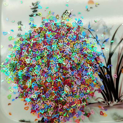 10 g zvaigznes, mīlestības ziedlapiņas, plūmju burti, zieda forma, daudzkrāsaini vizuļi, ko izmanto pašūšanai, kāzu amatniecības piederumu vairumtirdzniecība