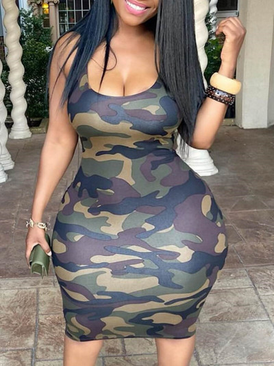 LW Plus Size Letter Print Bodycon Cami Dress U Nyakú Tank Alkalmi mindennapi rugalmas ujjatlan tok alakformáló női ruhák
