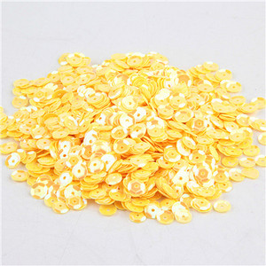 Apaļas kauss sequins PVC vaļīgas pailletes Krāsas sequin 4mm 5mm 6mm plats Šūšanai Kāzu amatniecība, sieviešu apģērbi aksesuāri 10g