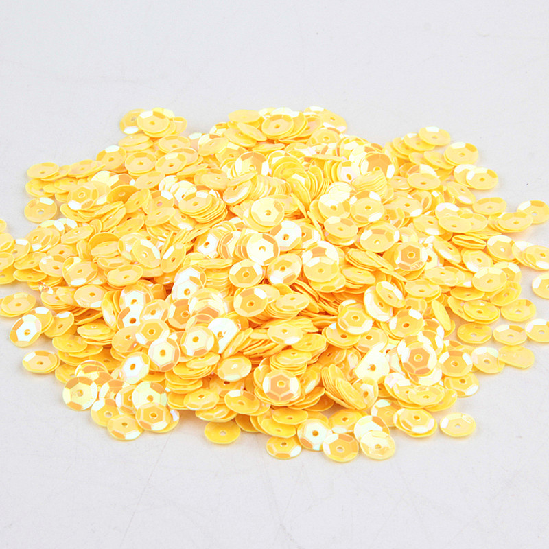 Apaļas kauss sequins PVC vaļīgas pailletes Krāsas sequin 4mm 5mm 6mm plats Šūšanai Kāzu amatniecība, sieviešu apģērbi aksesuāri 10g