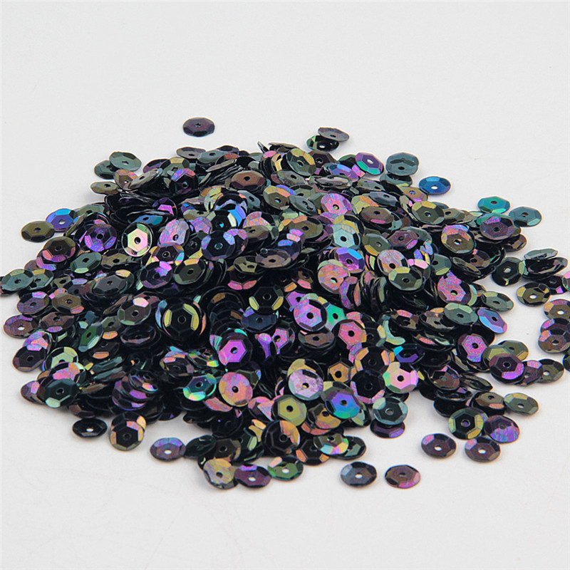 Apaļas kauss sequins PVC vaļīgas pailletes Krāsas sequin 4mm 5mm 6mm plats Šūšanai Kāzu amatniecība, sieviešu apģērbi aksesuāri 10g