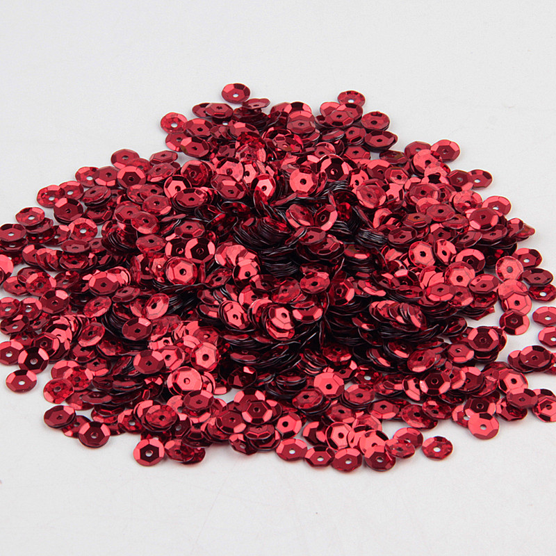 Apaļas kauss sequins PVC vaļīgas pailletes Krāsas sequin 4mm 5mm 6mm plats Šūšanai Kāzu amatniecība, sieviešu apģērbi aksesuāri 10g
