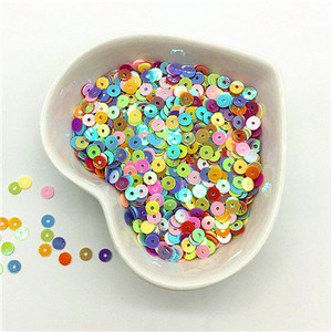 3mm 4mm 5mm 6mm plakana apaļa PVC brīvi vizuļi Paillette šūšanas amatniecība kāzu dekorēšanai Apģērba kleita Apavu vāciņi DIY aksesuārs