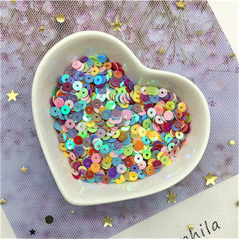 3mm 4mm 5mm 6mm plakana apaļa PVC brīvi vizuļi Paillette šūšanas amatniecība kāzu dekorēšanai Apģērba kleita Apavu vāciņi DIY aksesuārs