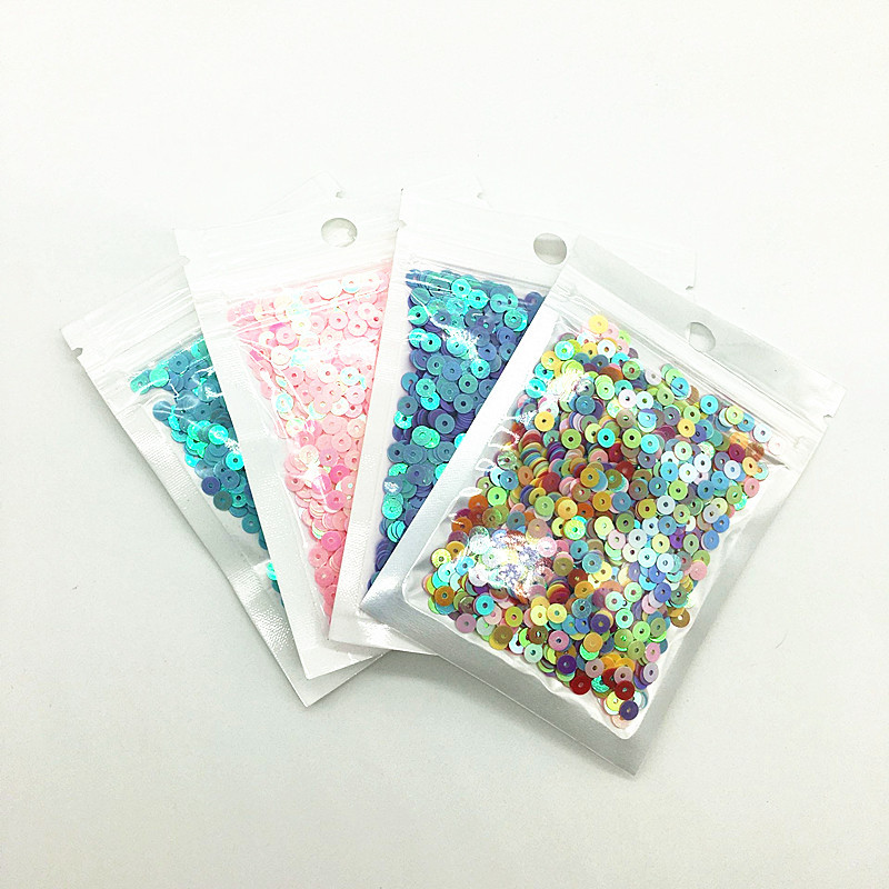 3mm 4mm 5mm 6mm plakana apaļa PVC brīvi vizuļi Paillette šūšanas amatniecība kāzu dekorēšanai Apģērba kleita Apavu vāciņi DIY aksesuārs