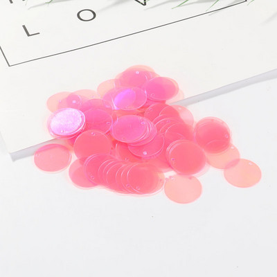 90 db/tétel átlátszó flitterek 2 cm-es nagy kerek flitterek varrások oldalsó lyukkal női ruhák számára barkács kiegészítők