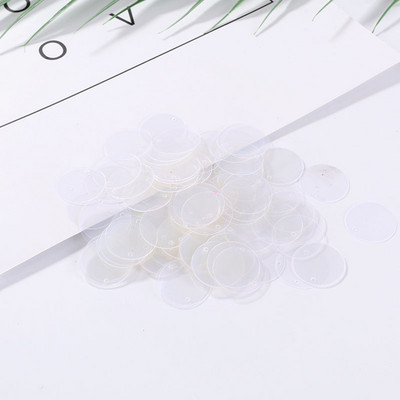 90 db/tétel átlátszó flitterek 2 cm-es nagy kerek flitterek varrások oldalsó lyukkal női ruhák számára barkács kiegészítők