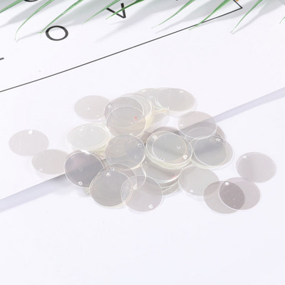 90 db/tétel átlátszó flitterek 2 cm-es nagy kerek flitterek varrások oldalsó lyukkal női ruhák számára barkács kiegészítők