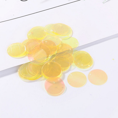 90 db/tétel átlátszó flitterek 2 cm-es nagy kerek flitterek varrások oldalsó lyukkal női ruhák számára barkács kiegészítők