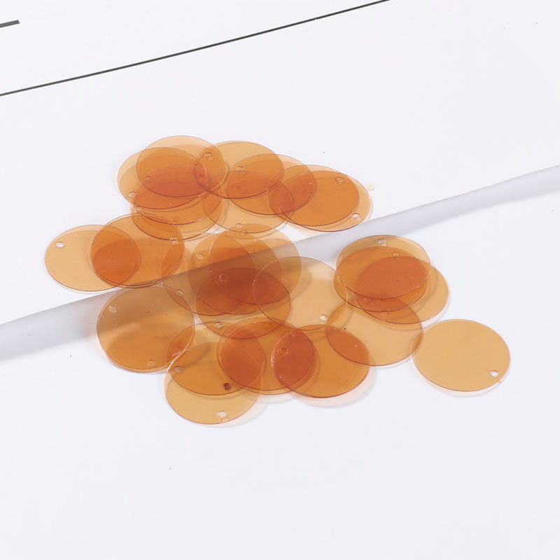 90 db/tétel átlátszó flitterek 2 cm-es nagy kerek flitterek varrások oldalsó lyukkal női ruhák számára barkács kiegészítők