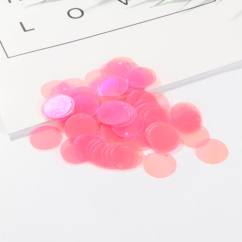 90 db/tétel átlátszó flitterek 2 cm-es nagy kerek flitterek varrások oldalsó lyukkal női ruhák számára barkács kiegészítők