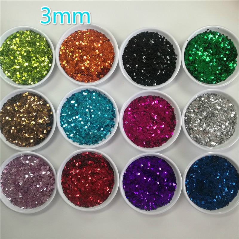 Paillette 3 4 5 6 mm lapos kerek PVC laza flitterek varrás kézműves esküvői dekoráció ruhák ruha cipő sapkák barkács kiegészítők