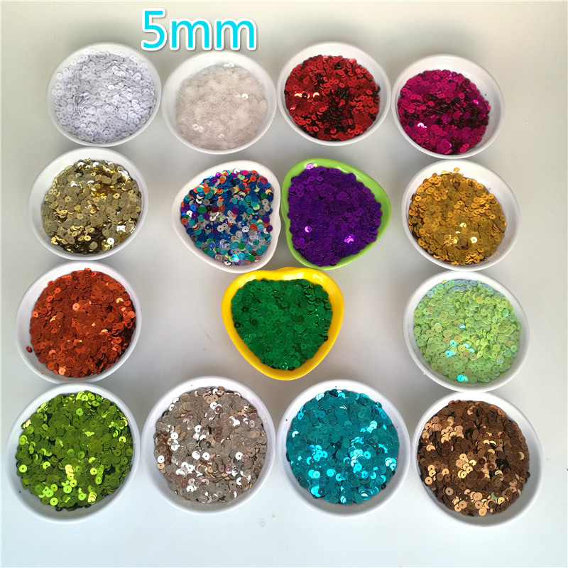 Paillette 3 4 5 6 mm lapos kerek PVC laza flitterek varrás kézműves esküvői dekoráció ruhák ruha cipő sapkák barkács kiegészítők