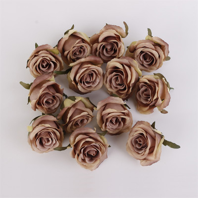 5 DB Vintage művirág fejrózsa művirág esküvői otthoni barkács dekoráció buli fali Scrapbook koszorú kiegészítők