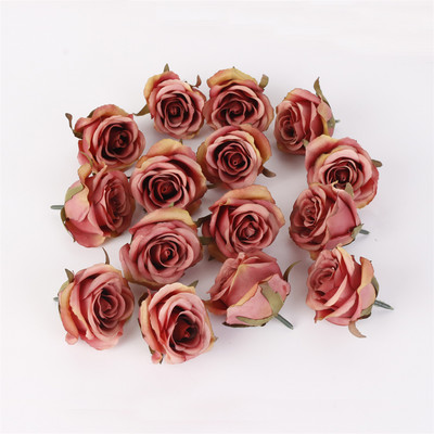 5 DB Vintage művirág fejrózsa művirág esküvői otthoni barkács dekoráció buli fali Scrapbook koszorú kiegészítők