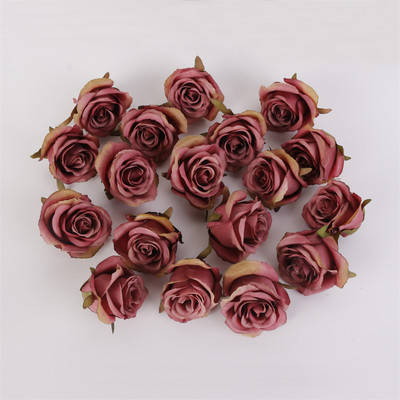 5 DB Vintage művirág fejrózsa művirág esküvői otthoni barkács dekoráció buli fali Scrapbook koszorú kiegészítők