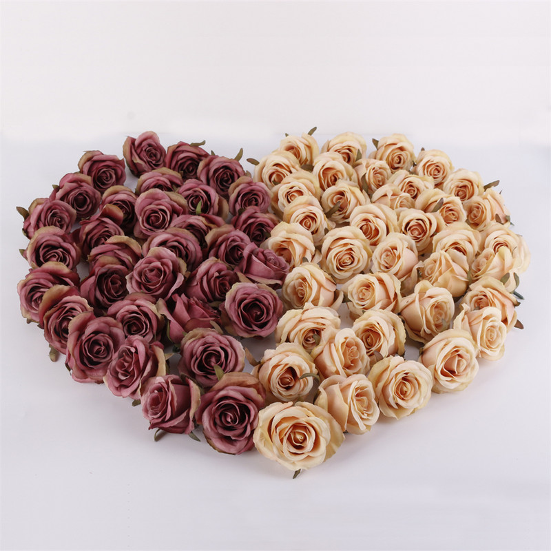 5 DB Vintage művirág fejrózsa művirág esküvői otthoni barkács dekoráció buli fali Scrapbook koszorú kiegészítők