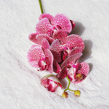 6 κεφαλές Πραγματική ορχιδέα αφής Τεχνητά λουλούδια λατέξ για διακόσμηση δωματίου στο σπίτι διακόσμηση σαλονιού flores artificiales