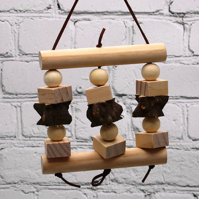 Papagáj fa rágójáték, lógó fa sütemények csípéshez és rágáshoz, kiváló papagájok, arák, afrikai szürkék számára