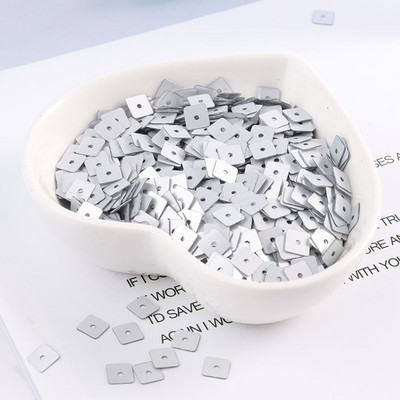 500 db/tétel 7 mm-es, lapos, négyzet alakú flitterek Paillettes varrás Esküvői kézműves PVC lapos laza flitter női ruhákhoz Kiegészítők