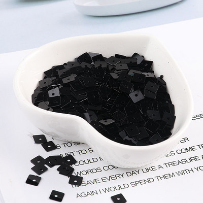 500 db/tétel 7 mm-es, lapos, négyzet alakú flitterek Paillettes varrás Esküvői kézműves PVC lapos laza flitter női ruhákhoz Kiegészítők