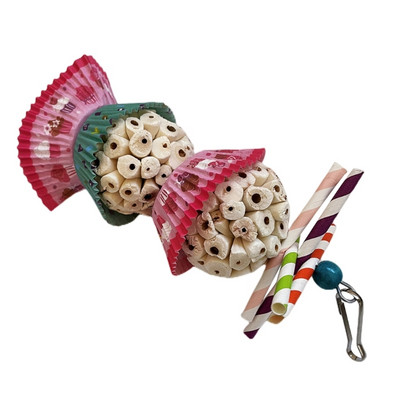 Putnu rotaļlieta Dabas Sola Balls kūkas mīksta košļājamā smalcinātājs lopbarības rotaļlieta papagaiļiem