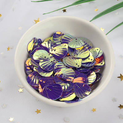 10g/συσκευασία 13mm glitter Shell PVC Loose πούλιες για ράψιμο Διακοσμητικά ευρήματα Wedding Handcraft Γυναικεία ρούχα Αξεσουάρ φορέματος
