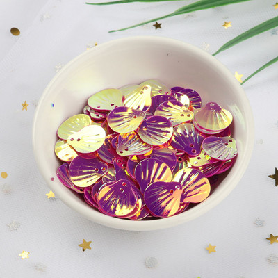 10g/συσκευασία 13mm glitter Shell PVC Loose πούλιες για ράψιμο Διακοσμητικά ευρήματα Wedding Handcraft Γυναικεία ρούχα Αξεσουάρ φορέματος