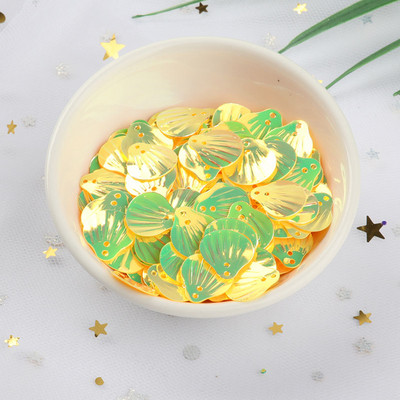 10g/συσκευασία 13mm glitter Shell PVC Loose πούλιες για ράψιμο Διακοσμητικά ευρήματα Wedding Handcraft Γυναικεία ρούχα Αξεσουάρ φορέματος