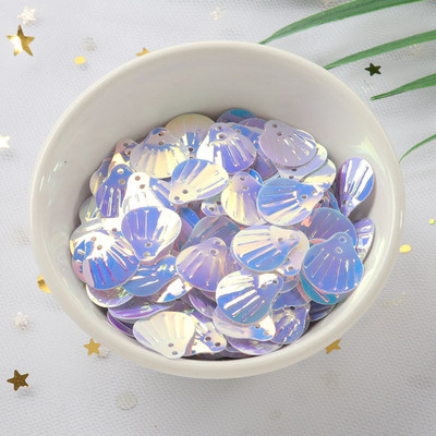 10g/συσκευασία 13mm glitter Shell PVC Loose πούλιες για ράψιμο Διακοσμητικά ευρήματα Wedding Handcraft Γυναικεία ρούχα Αξεσουάρ φορέματος