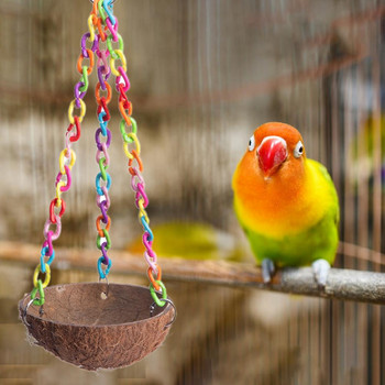 Βολική αιώρα παπαγάλου ανθεκτική στο σκίσιμο Εύκολη αποσυναρμολόγηση Ανθεκτικές κρεμαστές πολύχρωμες αλυσίδες Σπιτάκι πουλιών