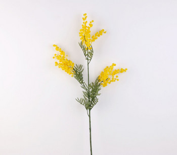38 см изкуствено цвете фалшива акация жълта мимоза плюшена Pudica спрей черешово копринено цвете сватбен домашен декор червен боб растение