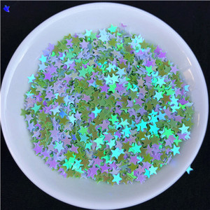 3mm 4mm 5mm zvaigznes formas vizuļi Paillettes nagu mākslas manikīrs Glitter Slime DIY materiāls kāzu dekorācija konfeti 10g