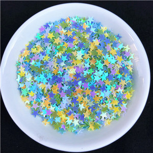 3mm 4mm 5mm zvaigznes formas vizuļi Paillettes nagu mākslas manikīrs Glitter Slime DIY materiāls kāzu dekorācija konfeti 10g