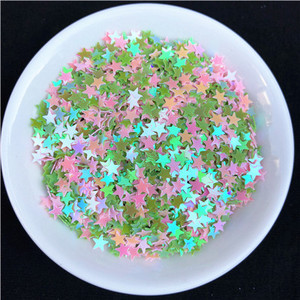 3mm 4mm 5mm zvaigznes formas vizuļi Paillettes nagu mākslas manikīrs Glitter Slime DIY materiāls kāzu dekorācija konfeti 10g