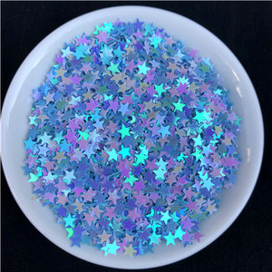3mm 4mm 5mm zvaigznes formas vizuļi Paillettes nagu mākslas manikīrs Glitter Slime DIY materiāls kāzu dekorācija konfeti 10g