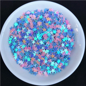 3mm 4mm 5mm zvaigznes formas vizuļi Paillettes nagu mākslas manikīrs Glitter Slime DIY materiāls kāzu dekorācija konfeti 10g