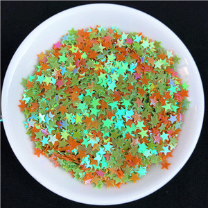 3mm 4mm 5mm zvaigznes formas vizuļi Paillettes nagu mākslas manikīrs Glitter Slime DIY materiāls kāzu dekorācija konfeti 10g