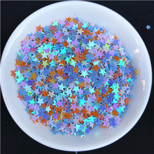 3mm 4mm 5mm zvaigznes formas vizuļi Paillettes nagu mākslas manikīrs Glitter Slime DIY materiāls kāzu dekorācija konfeti 10g