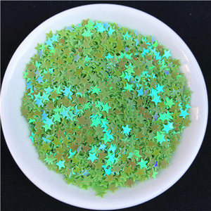3mm 4mm 5mm zvaigznes formas vizuļi Paillettes nagu mākslas manikīrs Glitter Slime DIY materiāls kāzu dekorācija konfeti 10g
