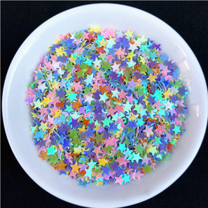 3mm 4mm 5mm zvaigznes formas vizuļi Paillettes nagu mākslas manikīrs Glitter Slime DIY materiāls kāzu dekorācija konfeti 10g