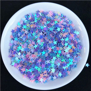 3mm 4mm 5mm zvaigznes formas vizuļi Paillettes nagu mākslas manikīrs Glitter Slime DIY materiāls kāzu dekorācija konfeti 10g