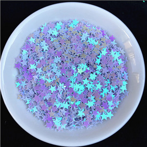 3mm 4mm 5mm zvaigznes formas vizuļi Paillettes nagu mākslas manikīrs Glitter Slime DIY materiāls kāzu dekorācija konfeti 10g