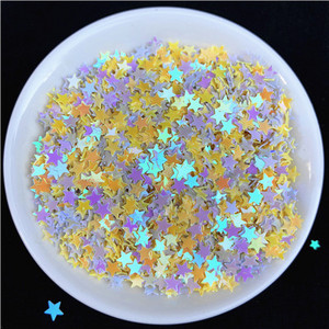 3mm 4mm 5mm zvaigznes formas vizuļi Paillettes nagu mākslas manikīrs Glitter Slime DIY materiāls kāzu dekorācija konfeti 10g